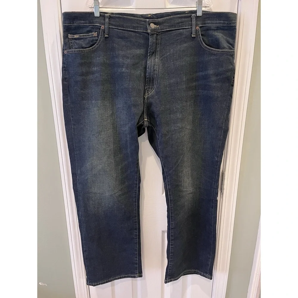 Polo Ralph Lauren Hampton Jeans Mens 46x30 Relaxed Stretch Straight Dark Wash